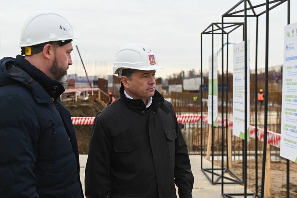 Губернатор Подмосковья Андрей Воробьев проверил ход реконструкции Щелковских очистных сооружений
